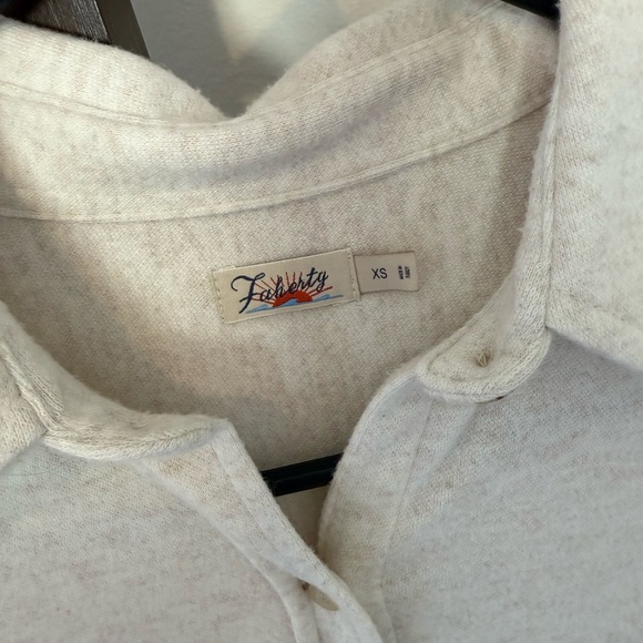 NWOT Faherty Legend Cream Shirt Dress - Picture 3 of 7